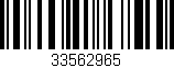 Código de barras (EAN, GTIN, SKU, ISBN): '33562965'