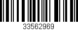 Código de barras (EAN, GTIN, SKU, ISBN): '33562969'