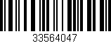 Código de barras (EAN, GTIN, SKU, ISBN): '33564047'
