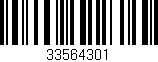 Código de barras (EAN, GTIN, SKU, ISBN): '33564301'