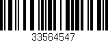 Código de barras (EAN, GTIN, SKU, ISBN): '33564547'