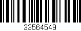 Código de barras (EAN, GTIN, SKU, ISBN): '33564549'