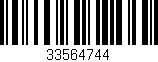 Código de barras (EAN, GTIN, SKU, ISBN): '33564744'