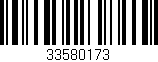 Código de barras (EAN, GTIN, SKU, ISBN): '33580173'