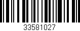 Código de barras (EAN, GTIN, SKU, ISBN): '33581027'