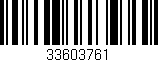 Código de barras (EAN, GTIN, SKU, ISBN): '33603761'