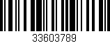 Código de barras (EAN, GTIN, SKU, ISBN): '33603789'