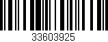 Código de barras (EAN, GTIN, SKU, ISBN): '33603925'