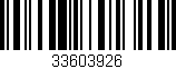 Código de barras (EAN, GTIN, SKU, ISBN): '33603926'