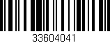 Código de barras (EAN, GTIN, SKU, ISBN): '33604041'