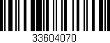 Código de barras (EAN, GTIN, SKU, ISBN): '33604070'