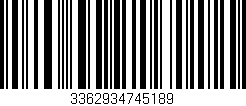 Código de barras (EAN, GTIN, SKU, ISBN): '3362934745189'
