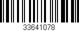 Código de barras (EAN, GTIN, SKU, ISBN): '33641078'