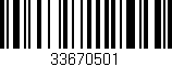 Código de barras (EAN, GTIN, SKU, ISBN): '33670501'