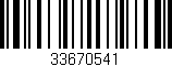 Código de barras (EAN, GTIN, SKU, ISBN): '33670541'