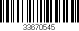 Código de barras (EAN, GTIN, SKU, ISBN): '33670545'