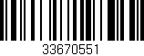 Código de barras (EAN, GTIN, SKU, ISBN): '33670551'