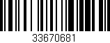 Código de barras (EAN, GTIN, SKU, ISBN): '33670681'