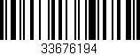 Código de barras (EAN, GTIN, SKU, ISBN): '33676194'