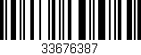 Código de barras (EAN, GTIN, SKU, ISBN): '33676387'