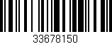 Código de barras (EAN, GTIN, SKU, ISBN): '33678150'