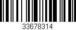 Código de barras (EAN, GTIN, SKU, ISBN): '33678314'