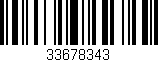 Código de barras (EAN, GTIN, SKU, ISBN): '33678343'