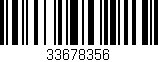 Código de barras (EAN, GTIN, SKU, ISBN): '33678356'