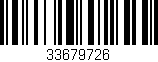 Código de barras (EAN, GTIN, SKU, ISBN): '33679726'