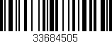 Código de barras (EAN, GTIN, SKU, ISBN): '33684505'