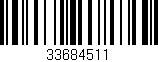 Código de barras (EAN, GTIN, SKU, ISBN): '33684511'