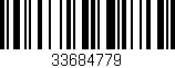 Código de barras (EAN, GTIN, SKU, ISBN): '33684779'