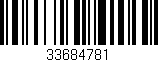 Código de barras (EAN, GTIN, SKU, ISBN): '33684781'