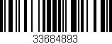 Código de barras (EAN, GTIN, SKU, ISBN): '33684893'