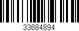 Código de barras (EAN, GTIN, SKU, ISBN): '33684894'