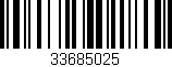 Código de barras (EAN, GTIN, SKU, ISBN): '33685025'