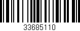 Código de barras (EAN, GTIN, SKU, ISBN): '33685110'