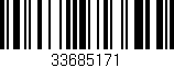 Código de barras (EAN, GTIN, SKU, ISBN): '33685171'