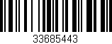 Código de barras (EAN, GTIN, SKU, ISBN): '33685443'