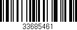 Código de barras (EAN, GTIN, SKU, ISBN): '33685461'