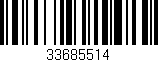 Código de barras (EAN, GTIN, SKU, ISBN): '33685514'
