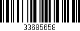 Código de barras (EAN, GTIN, SKU, ISBN): '33685658'