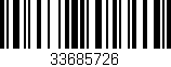 Código de barras (EAN, GTIN, SKU, ISBN): '33685726'