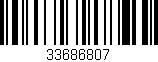 Código de barras (EAN, GTIN, SKU, ISBN): '33686807'