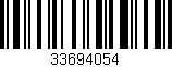 Código de barras (EAN, GTIN, SKU, ISBN): '33694054'