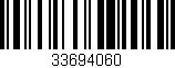 Código de barras (EAN, GTIN, SKU, ISBN): '33694060'