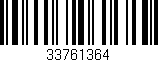 Código de barras (EAN, GTIN, SKU, ISBN): '33761364'