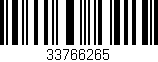 Código de barras (EAN, GTIN, SKU, ISBN): '33766265'