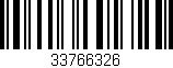 Código de barras (EAN, GTIN, SKU, ISBN): '33766326'
