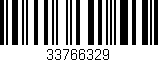 Código de barras (EAN, GTIN, SKU, ISBN): '33766329'